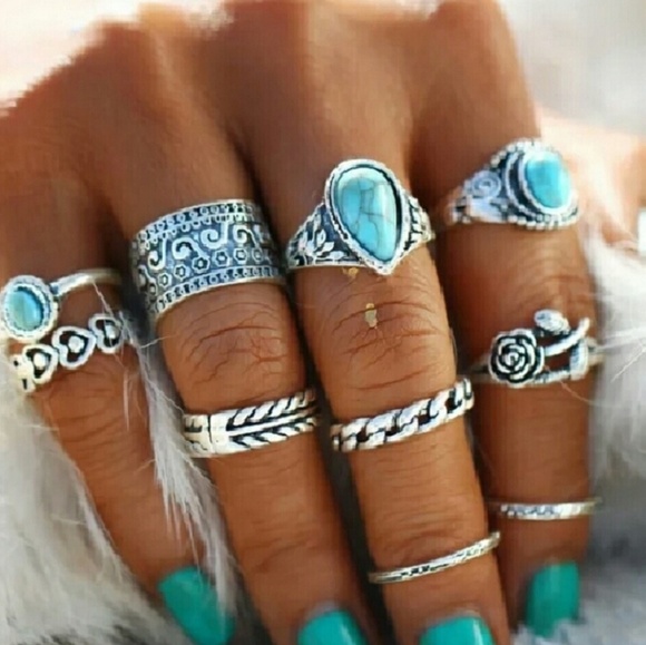 Jewelry - NWT! 10 Piece Boho Knuckle Ring Set